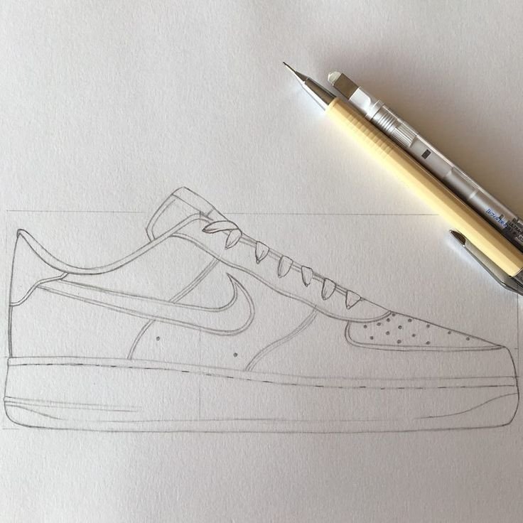 Nike Air Force 1 нарисованные