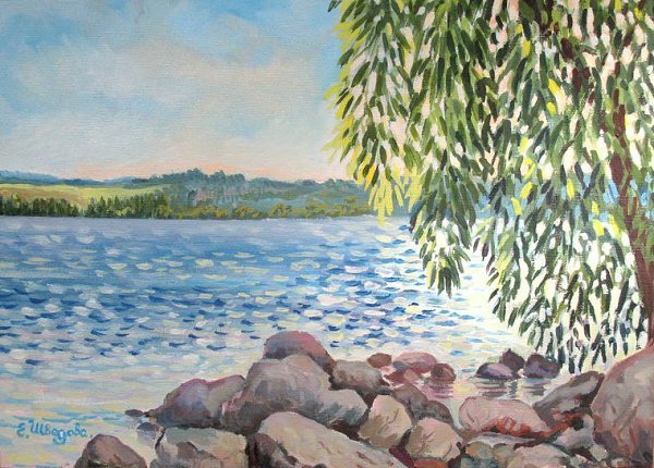 Река Волга рисунок