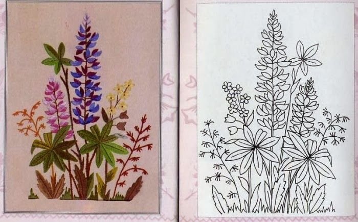 Рисунки для вышивания гладью