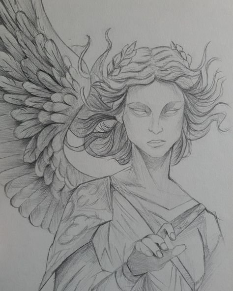 Ангел арт рисунок