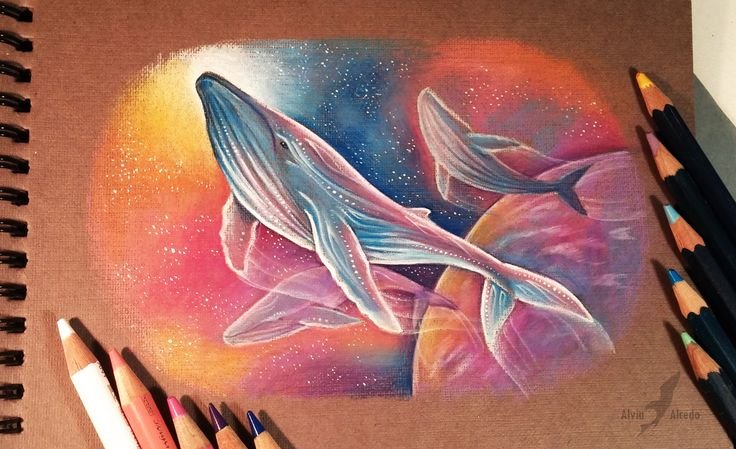 Рисунки цветными карандашами