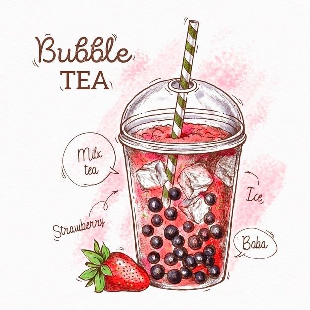 Bubble чай рисунки