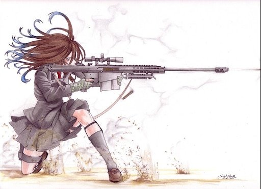 Barrett m82 девушка