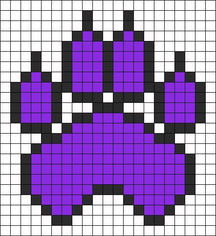 Кошачья лапка по клеткам