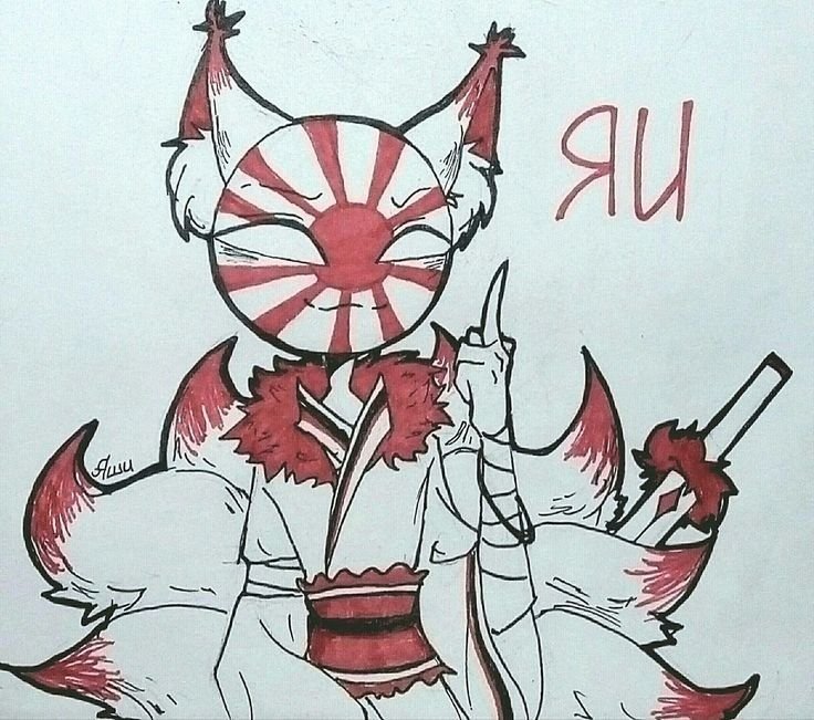 Японская Империя Countryhumans Кицунэ