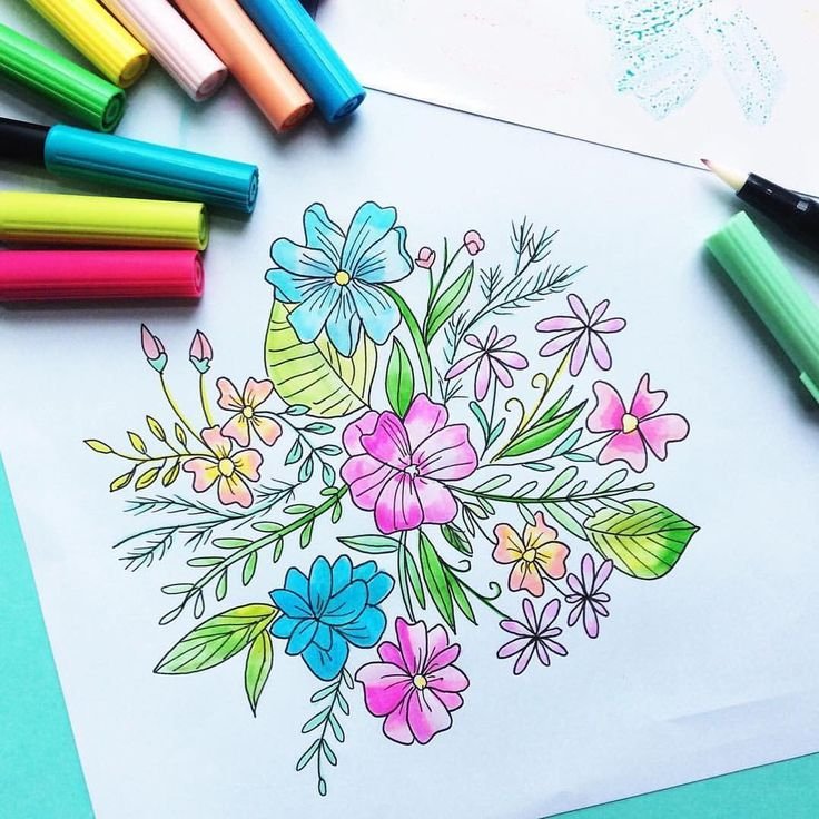 Рисунки для срисовки фломастерами