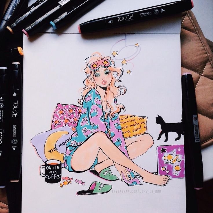 Идеи для рисования маркерами