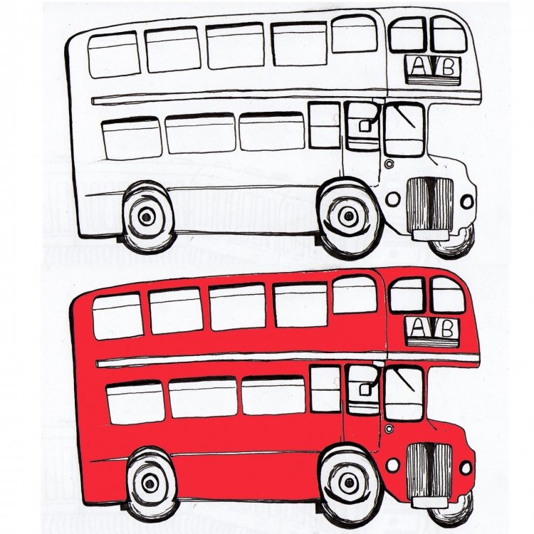 Double Decker Bus раскраска