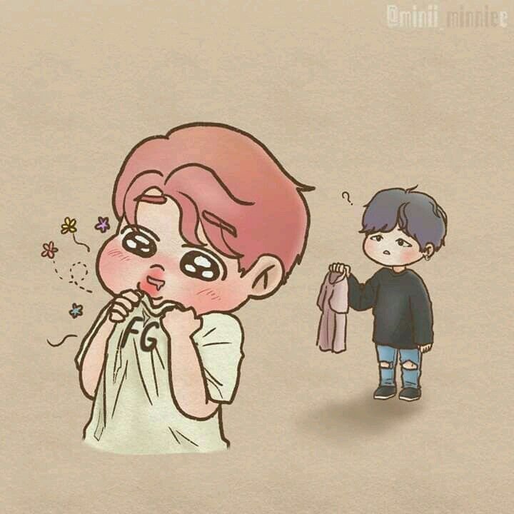 BTS арт Чиби юнмины