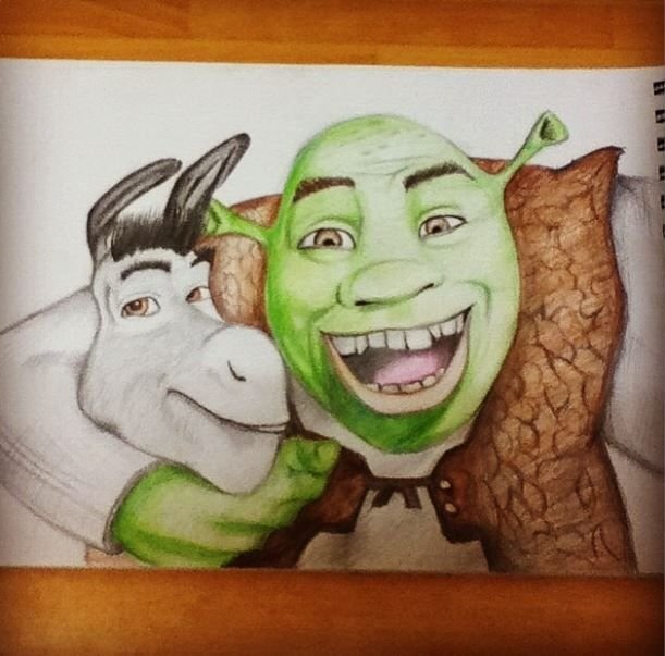 Шрек карандашом