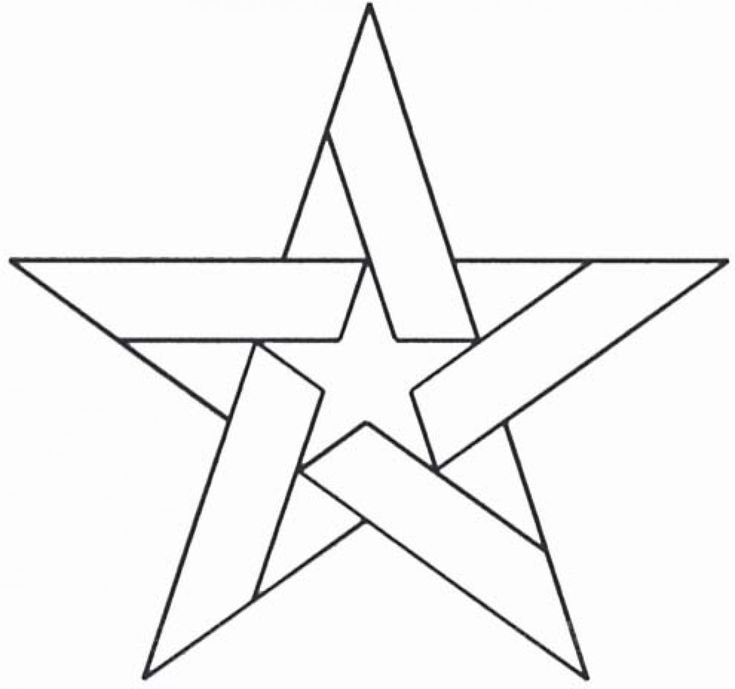 Пятиконечная звезда трафарет