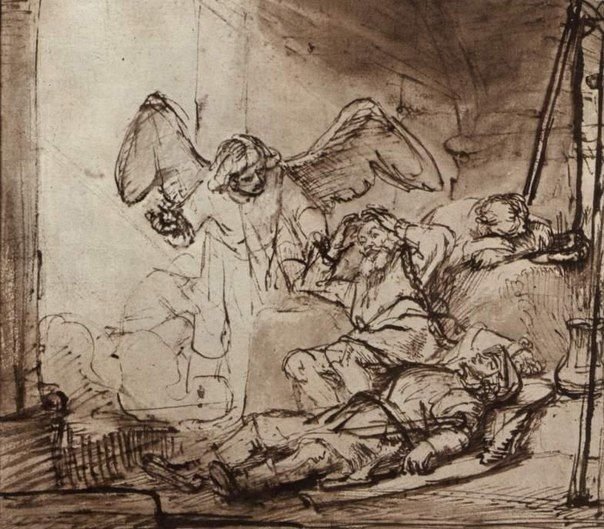 Рембрандт Наброски 1672