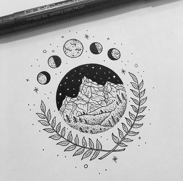 Рискунки чёрной ручкой