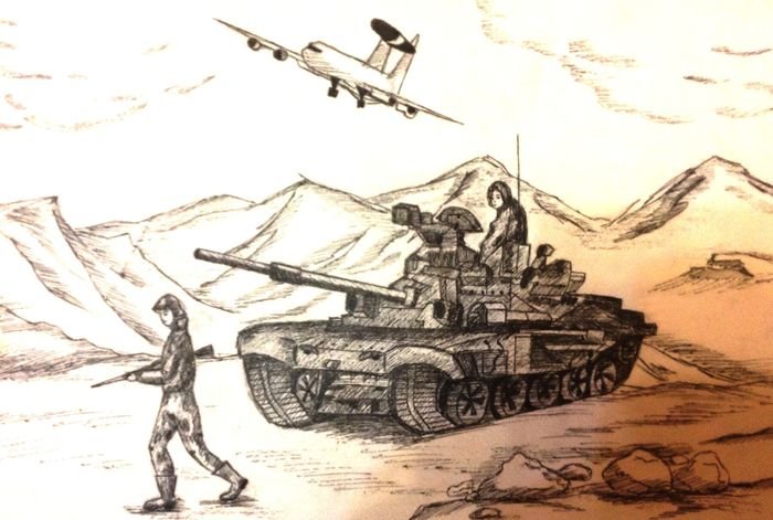 Рисунки на военную тему