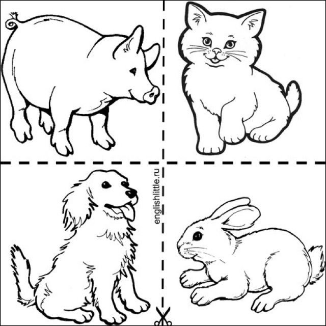 Рисунки животных для детей
