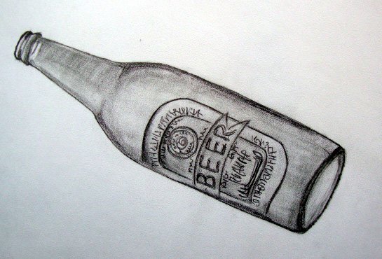 Бутылка нарисованная