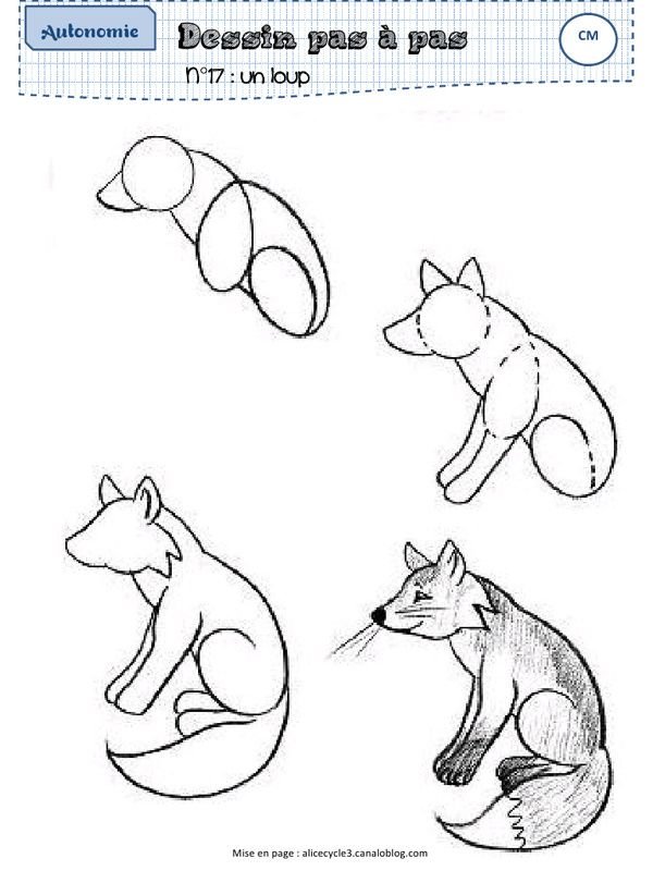 Поэтапный рисунок лисы