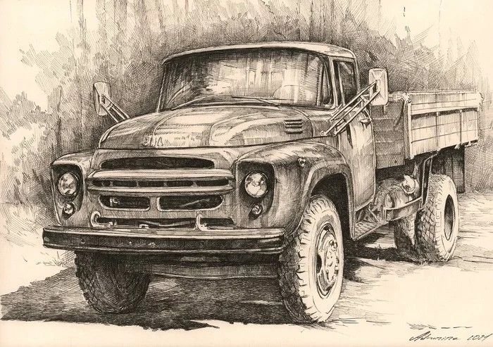 ЗИЛ 130 рисунок