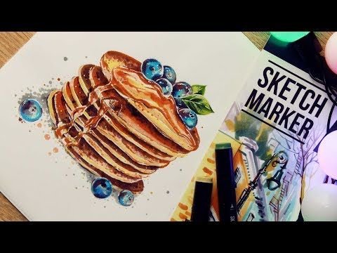 Скетчи маркерами сладости