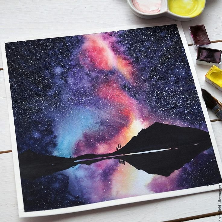 Космос акриловыми красками