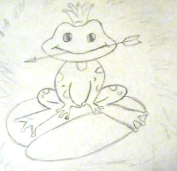 Рисунок лягушки для срисовки