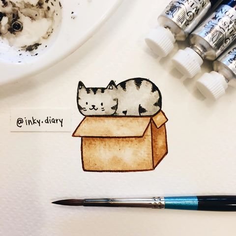 Рисунки котиков маркерами