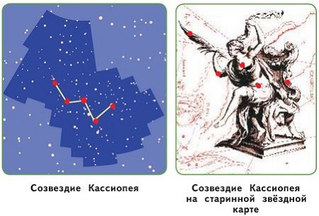 Созвездие Кассиопея на карте
