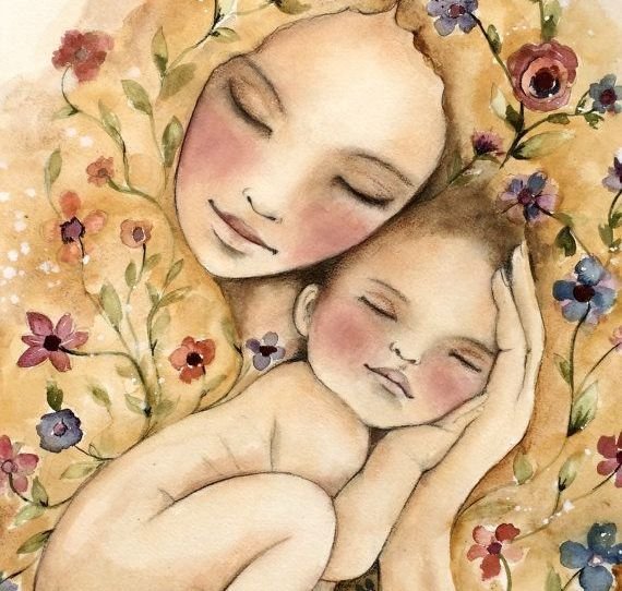 Claudia Tremblay картины мать и дитя