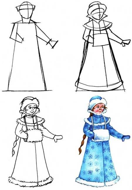 Снегурочка рисунок