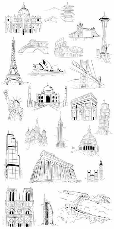 Архитектурное сооружение рисунок