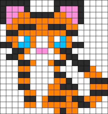 Маленький тигр по клеткам