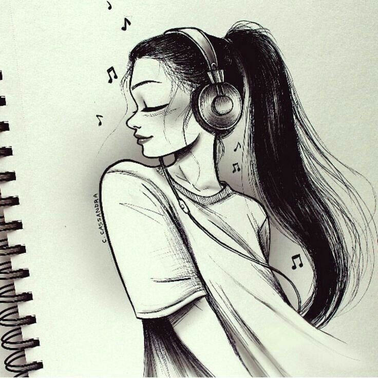 Девушка рисунок