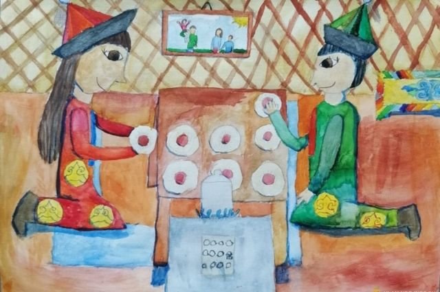 Рисунки на тему Сагаалган