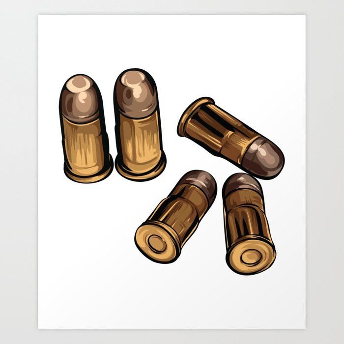 Пуля на прозрачном фоне