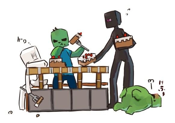 Рисунки КРИПЕРА И ЭНДЕРМЕНА
