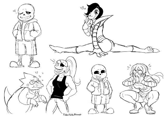 Undertale рисунки для срисовки