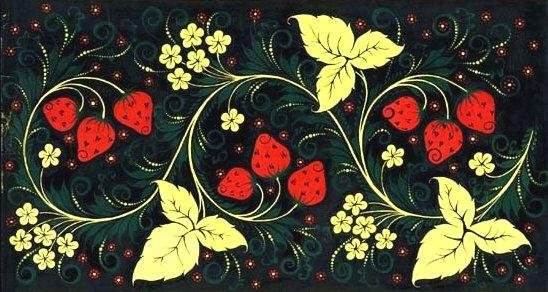 Хохломская роспись под листок