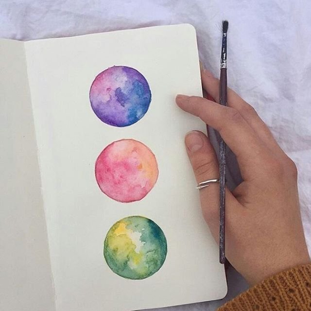 Рисунок акварелью легкий