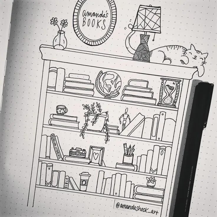Эскиз книжной полки