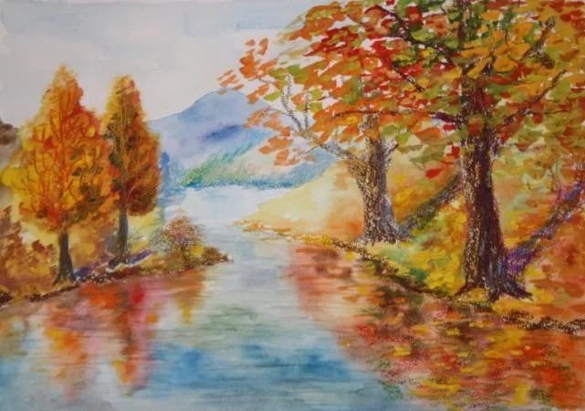 Рисование осеннего пейзажа