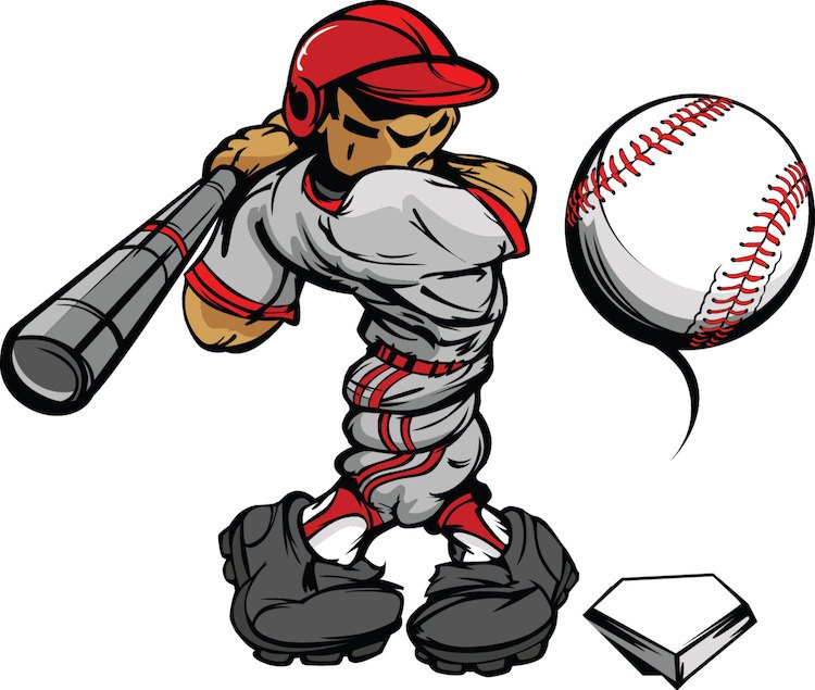 Baseball Players cartoon