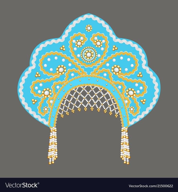 Русский кокошник вектор