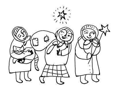 Колядки раскраски для детей