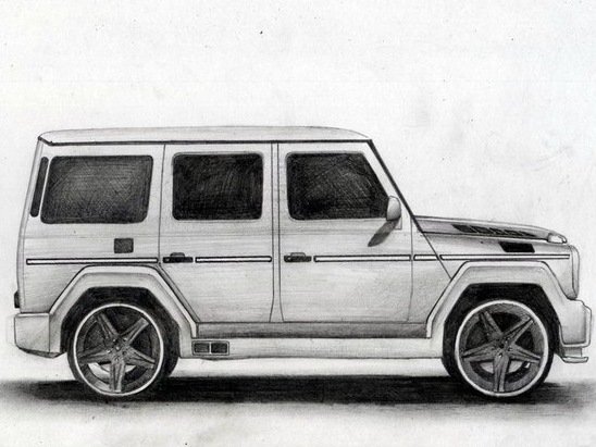 Mercedes Benz g63 drawing