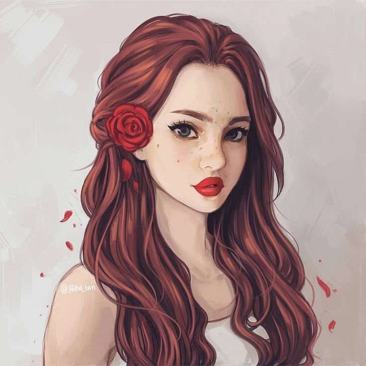 Красивая девушка рисунок
