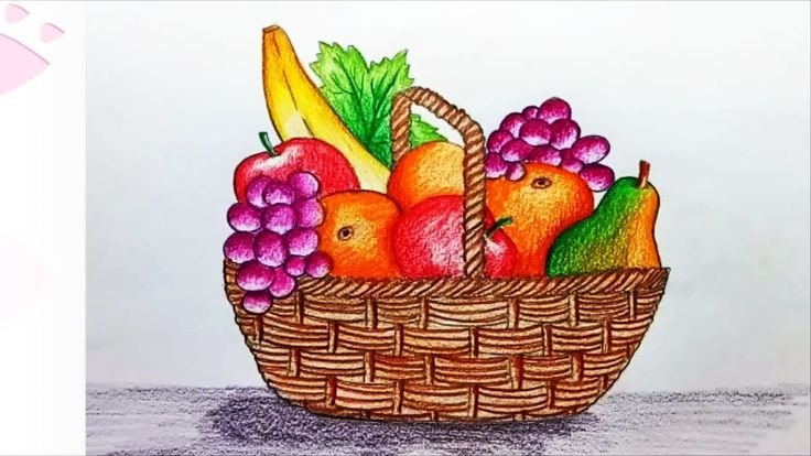Натюрморт с фруктами рисунок