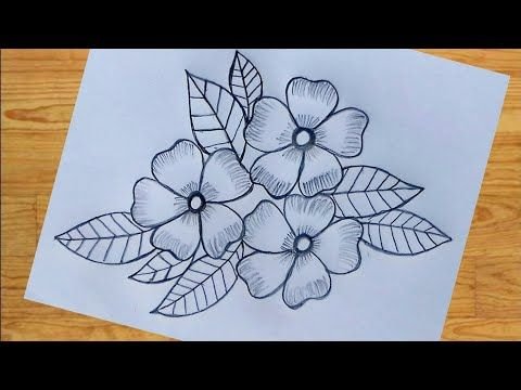Необычный цветок рисунок карандашом