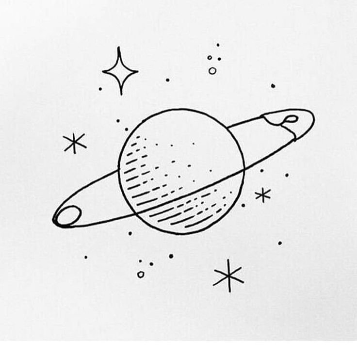 Космос рисунок карандашом