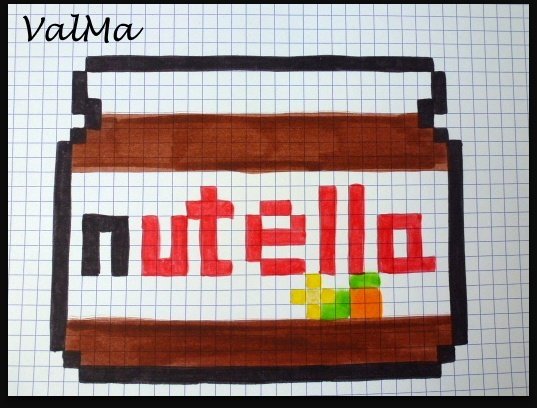 Рисунки по клеточкам Nutella