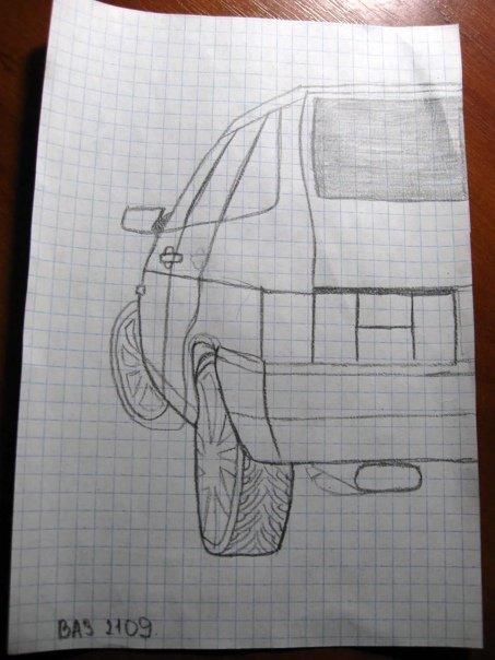 Рисунки по клеточкам автомобили